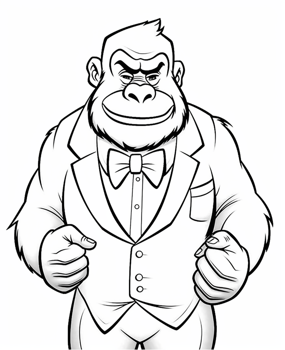 Dapper Gorilla with a Bow Tie