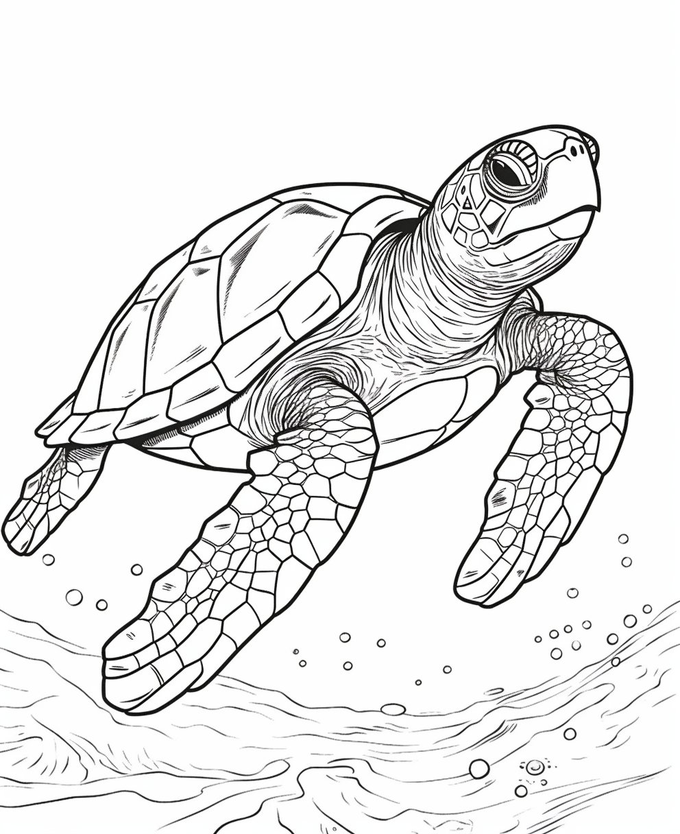 Sea Turtle Swimming