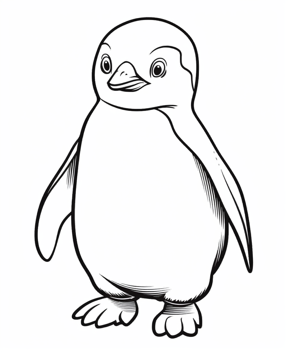 Adorable Penguin Drawing