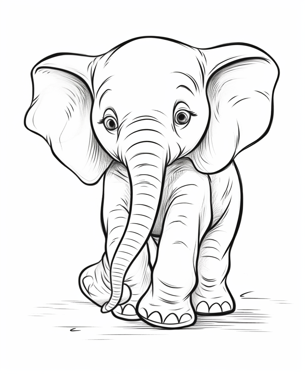 Baby Elephant Portrait