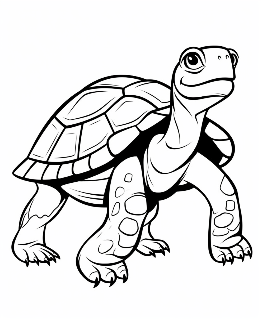 Friendly Turtle Drawing