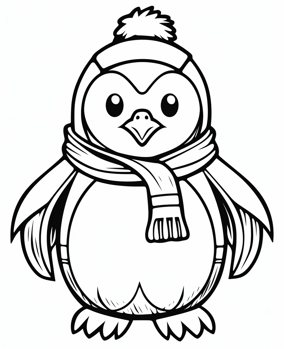 Adorable Penguin with Winter Accessories