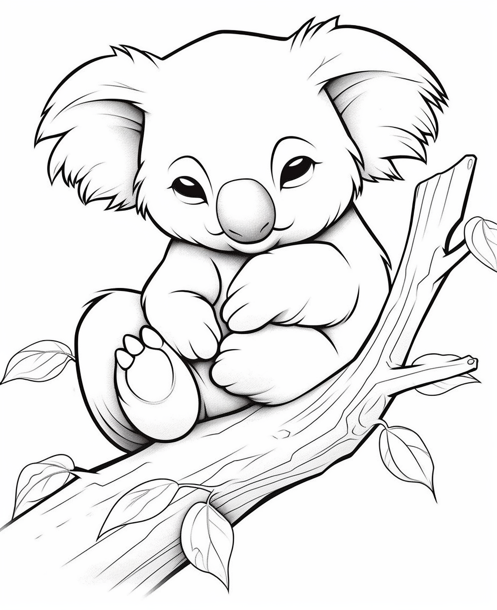 Koala Resting on a Branch