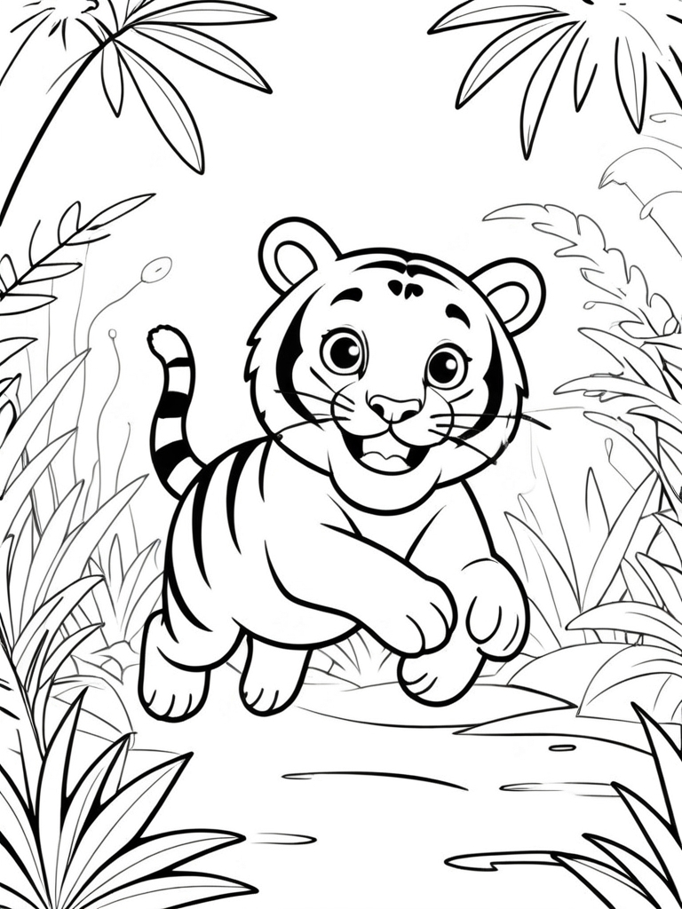 Jungle Adventure with Playful Tiger Cub