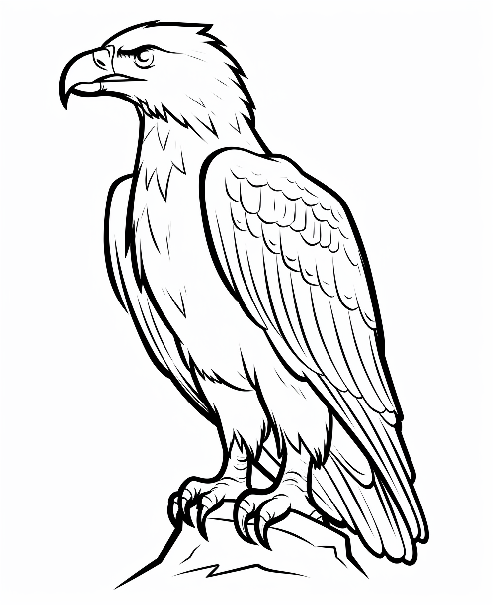 Majestic Eagle Outline