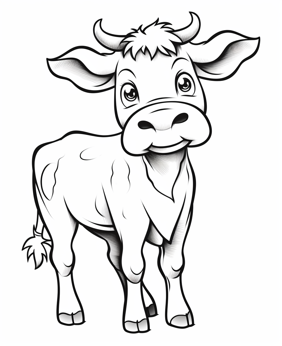 Friendly Cartoon Cow