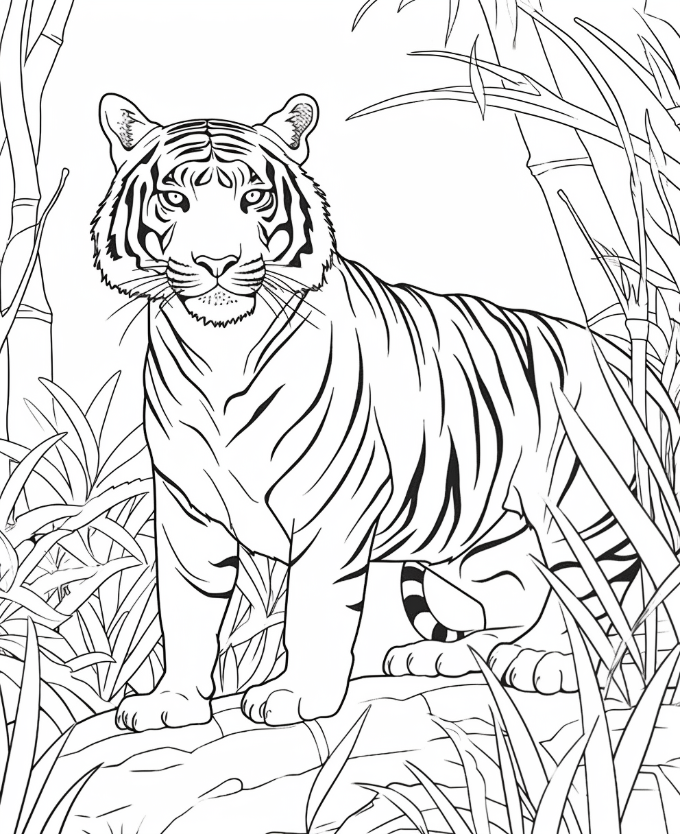 Strong Tiger in Jungle