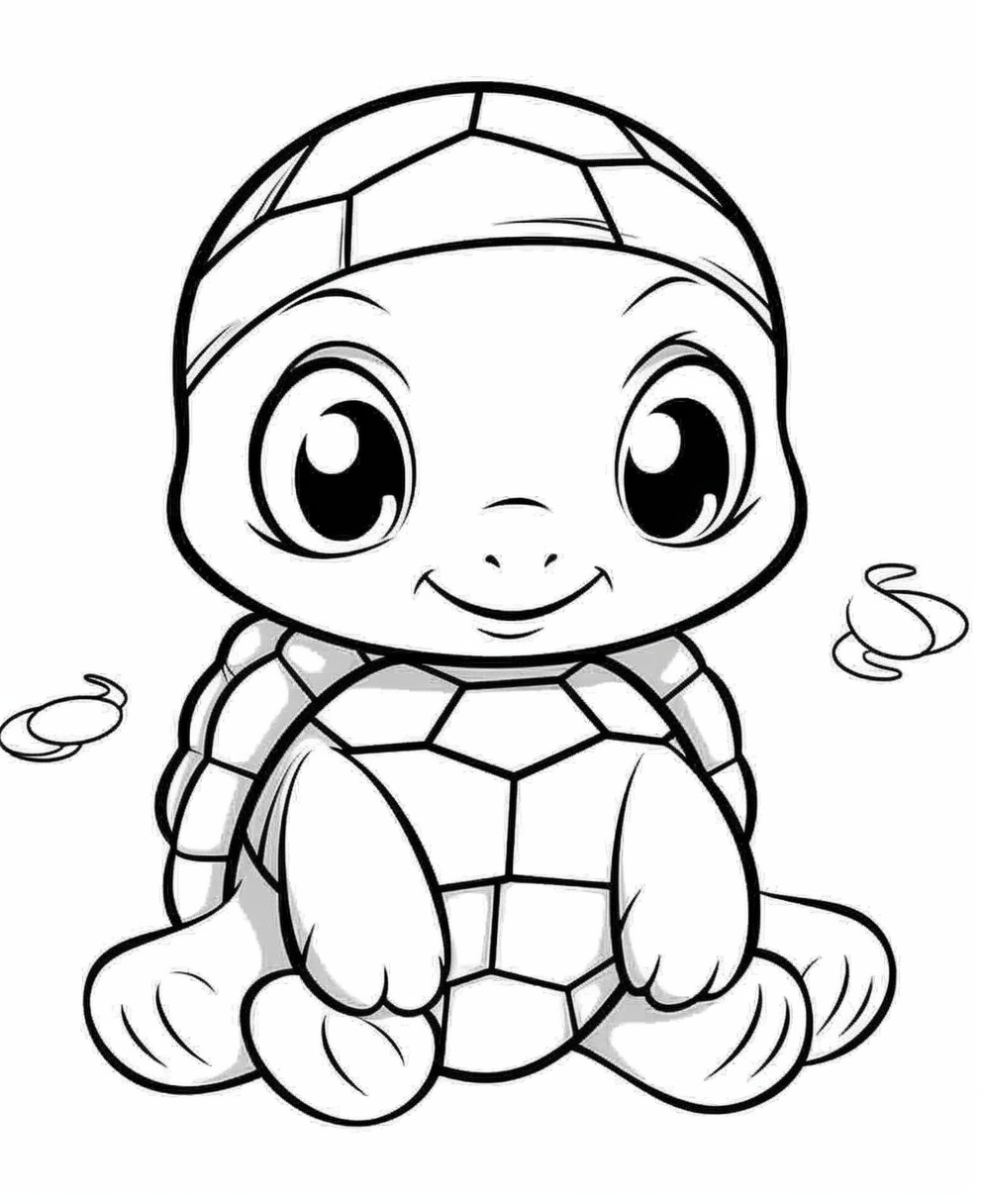 Adorable Turtle Character