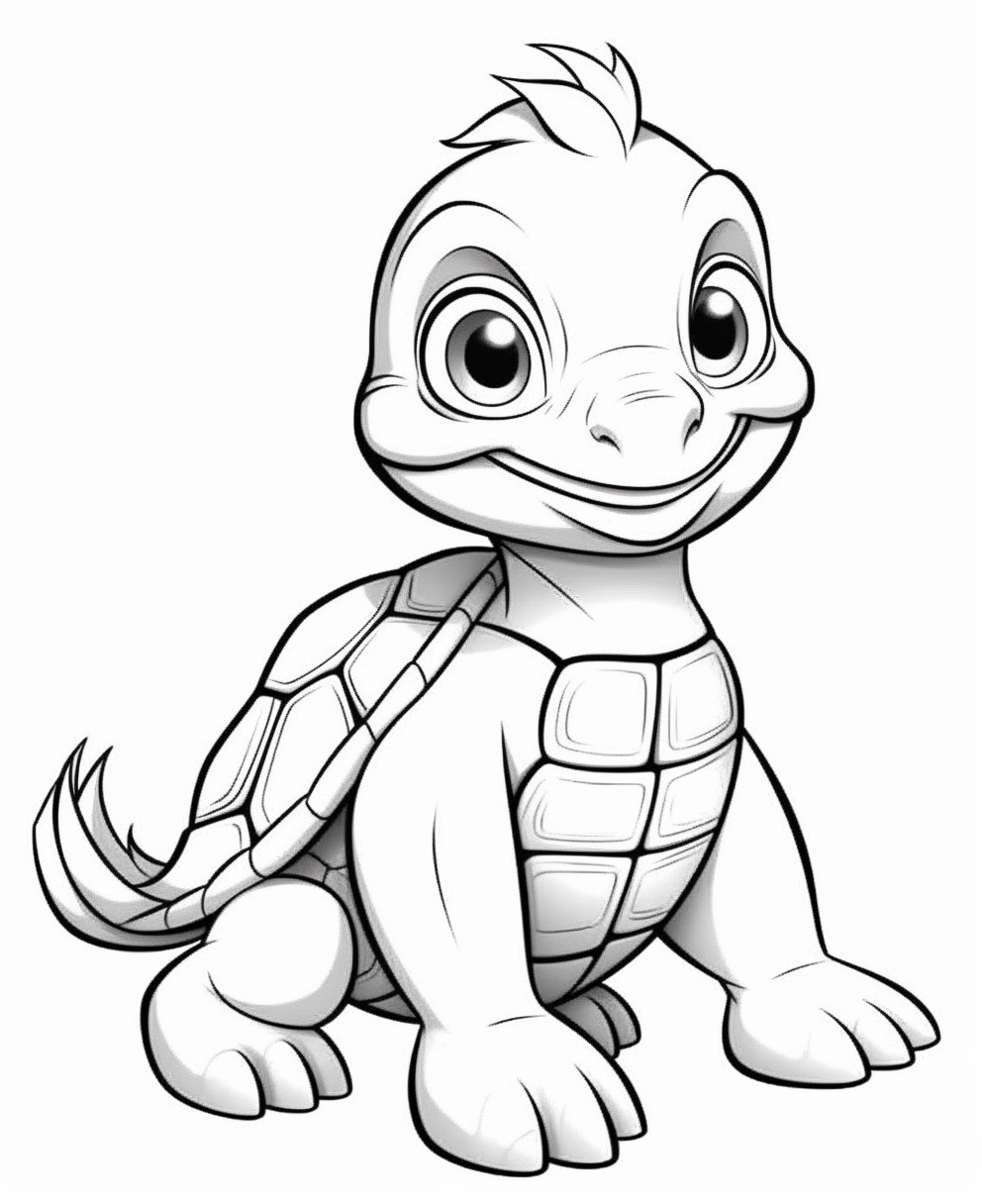 Adorable Baby Turtle Drawing