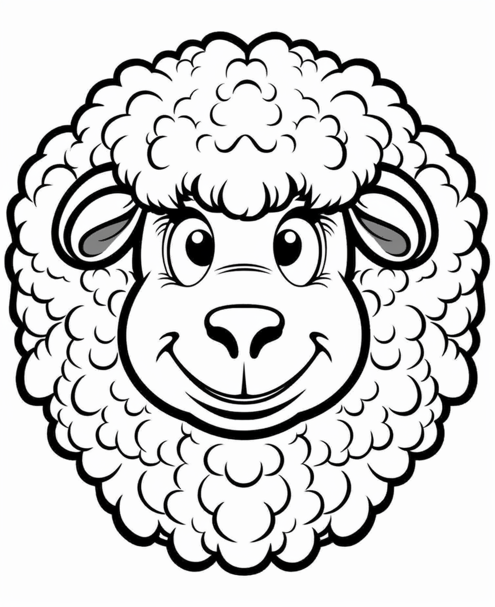 Cheerful Sheep Portrait