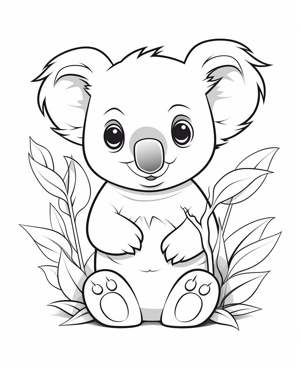 Adorable Koala and Eucalyptus