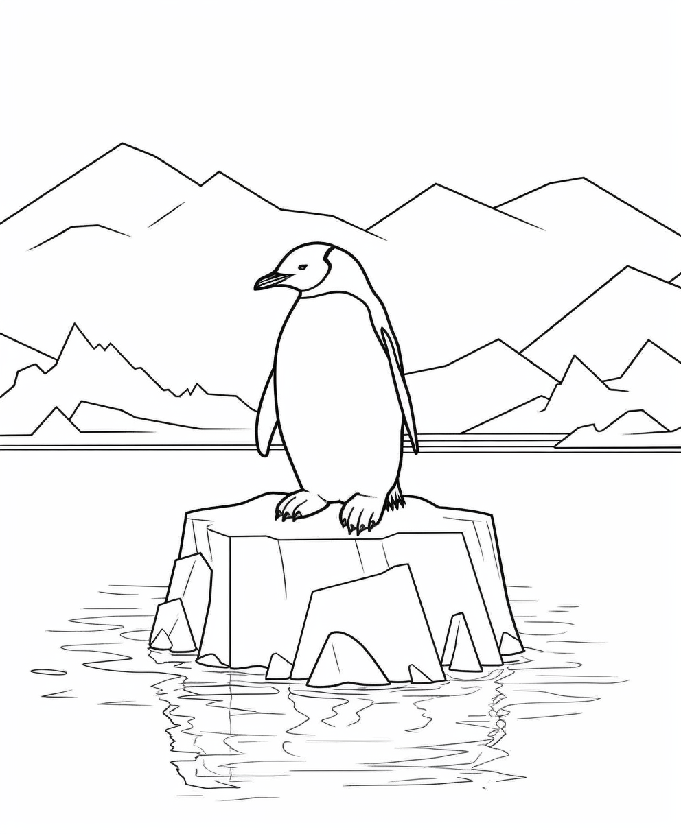 Arctic Penguin on Ice