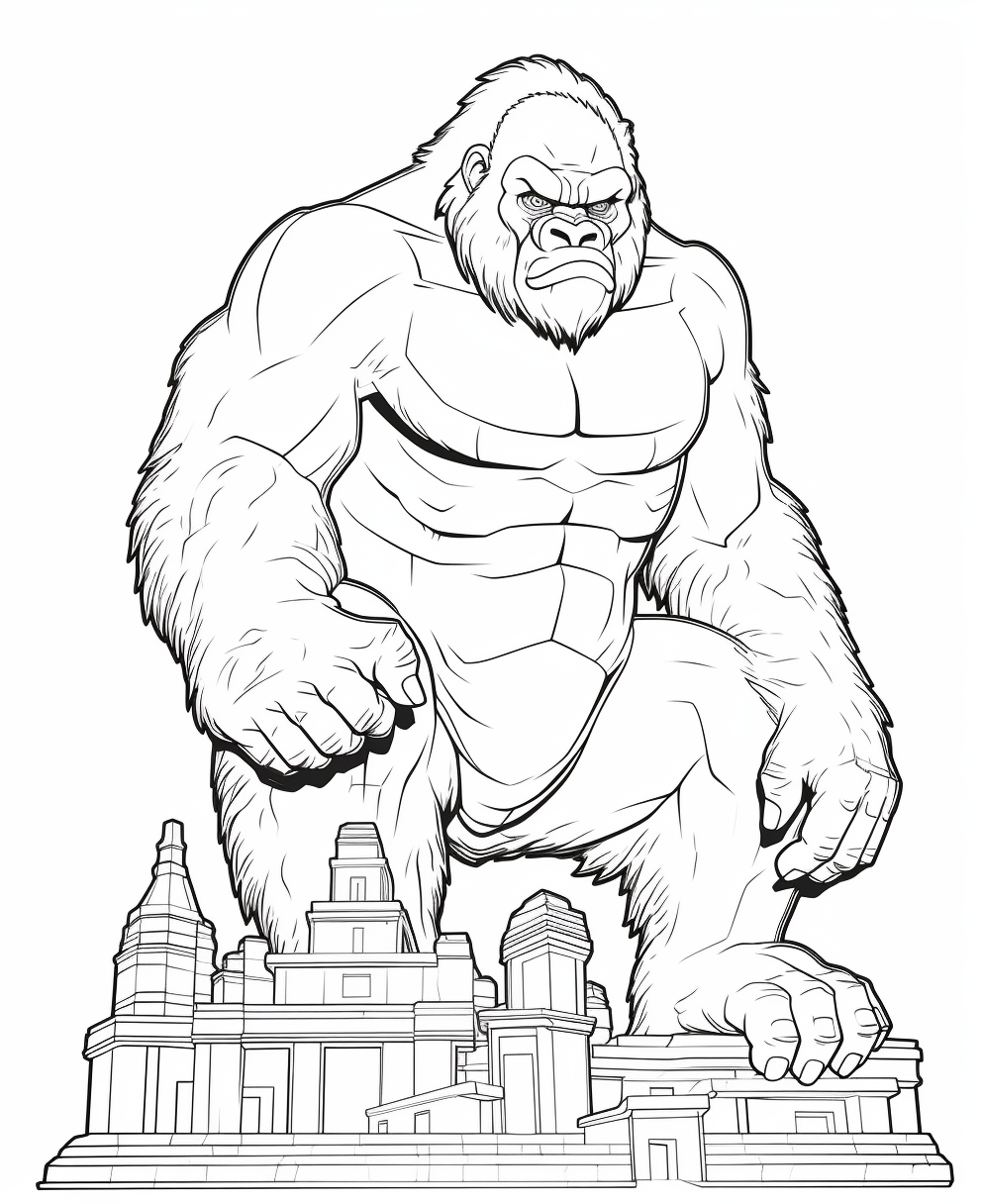 Gorilla Dominating the Cityscape