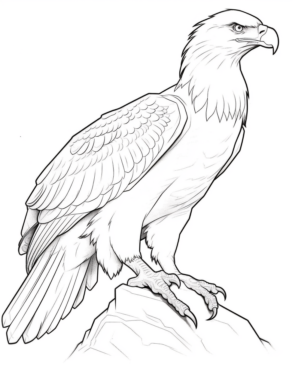 Majestic Eagle Outline