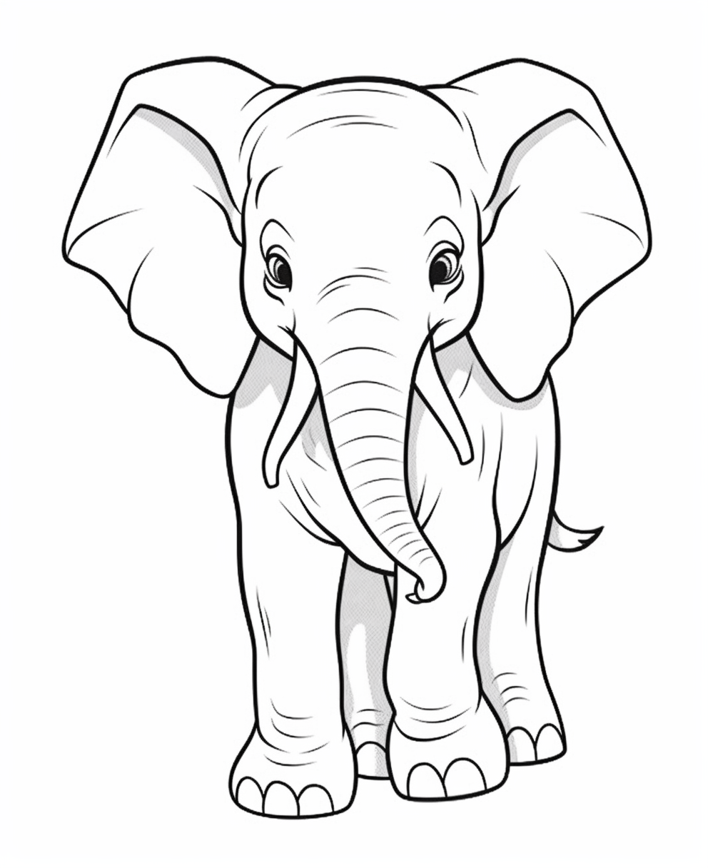 Friendly Front-facing Elephant