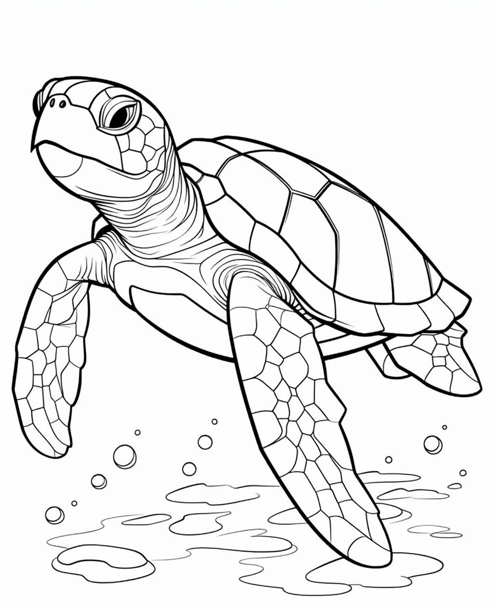 Graceful Sea Turtle Art